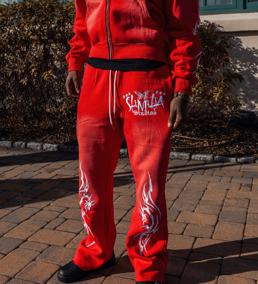 Slimilia Red “Slime Suit” Sweats